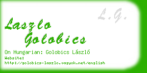 laszlo golobics business card