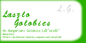 laszlo golobics business card